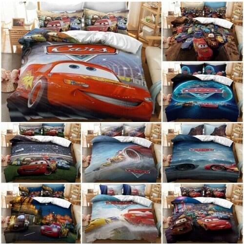 Red Lightning McQueen Car Home Textile Pillow Case 3D Bed Linen Duvet Covers Comforter Bedding Sets Bed Set Home Decor Bedding