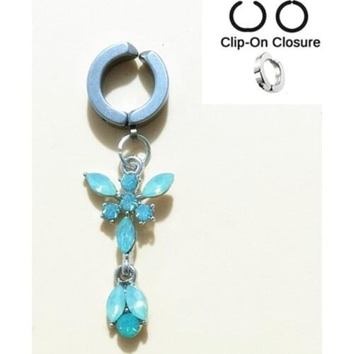 Crystal Butterfly fake Belly Button Rings 316l Steel Body Jewelry Belly Piercing Rings Sexy Fake Navel Piercing Ombligo