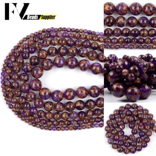 Wholesale Natural Cloisonne Round Stone Beads For Jewelry Making Diy Bracelets Necklace Hademade Accessories Needlework 4/12MM