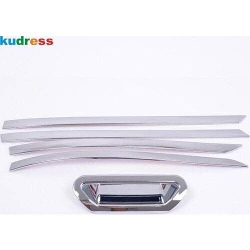 For Ford Kuga Escape 2013 2014 ABS Chrome Car Rear Trunk Lid Cover Trim Tail Door Handle Bowl Covers Decoration Accessories