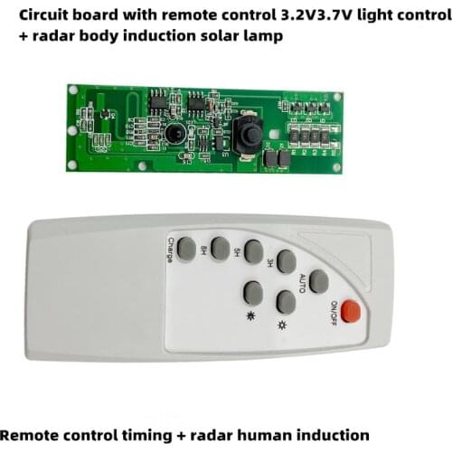 Solar lamp controller 3.7V 3.2V Solar Garden Lamp Controller Microwave Radar Induction Solar Controller Human Induction