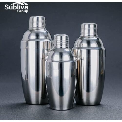 1Pcs 250/350/550/750ml Stainless Steel Cocktail Shaker Cocktail Mixer Wine Martini Drinking Boston Style Shaker Party Bar Tools