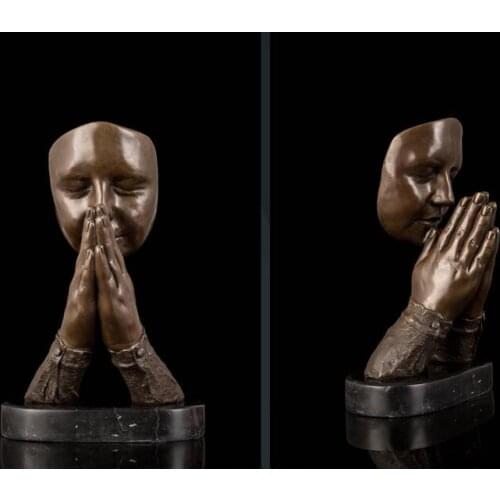 A Mothers Prayer -Religious Christian Catholicism bronze art statue sculpture Decoration 2020 home LIVING ROOM TOP Decor ART