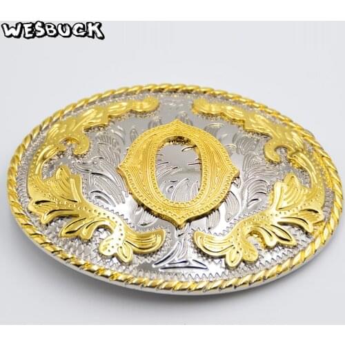WesBuck Brand Big Letters O Belt Buckles for Men Women Buckles Metal Cowboy Cowgirl Western Buckle With PU Belt