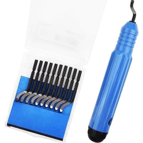 Handle Burr Metal Pipe Deburring Tool Kit NB1100 Burr Handle With 10 BS1010 Blades Edges Remover Trimming Knife