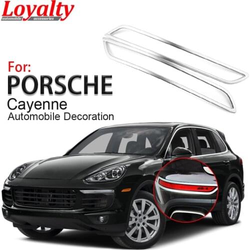 Loyalty for Porsche Cayenne 2015 2016 2017 Rear Fog Light Lamp Trim Cover ABS Matte Car Styling Auto Accessories