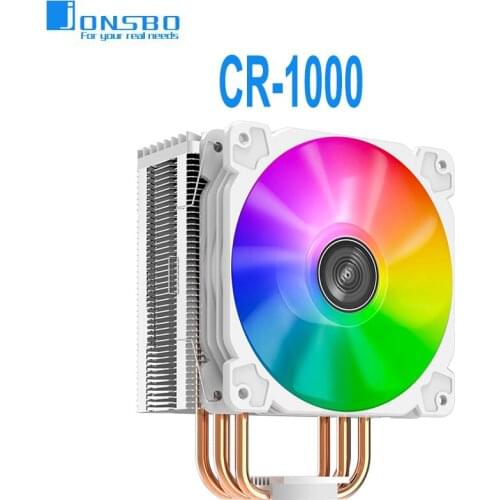 JONSBO CR1000 Desktop computer rgb air cooling cpu radiator intle 1155 amd am2 ARGB LED effect 9CM CPU fan