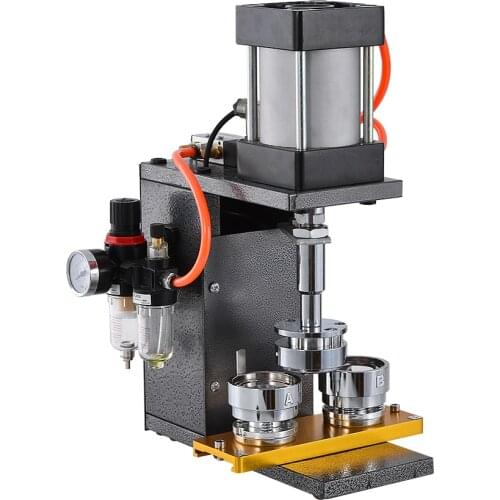 New Penumatic Badge Making Machine Excellent Interchangeable Die Mould Badge Maker Pin Button Press Making Machine 500pcs/hour