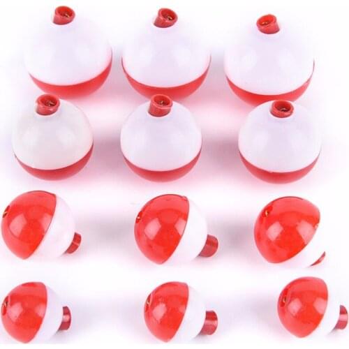 Wholesale 12 PCS ABS Plastic Fishing Float Ball Bobbers Slip Drift Tube Indicator Sea Fishing Floats Bobbers