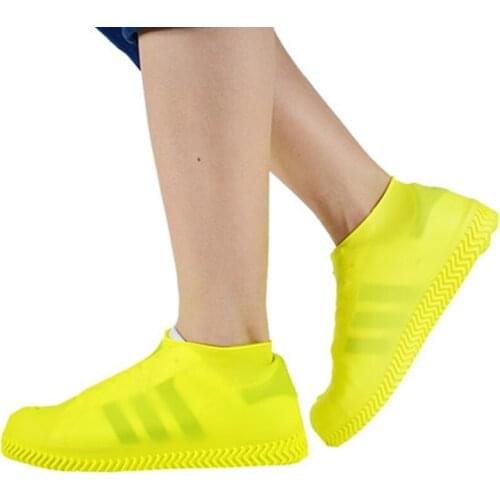 1 Pair Reusable Silicone Shoe Cover S/M/L Waterproof Rain Shoes Covers Outdoor Camping Slip-resistant Rubber Rain Boot Overshoes