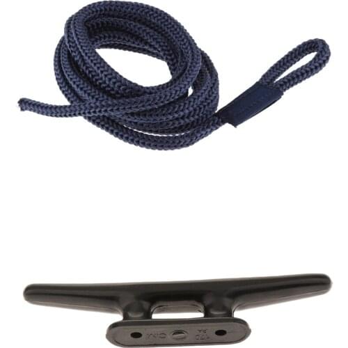 MagiDeal Plastic Boat Mooring Rope Cleat + Boat Docking Fender Braided Rope