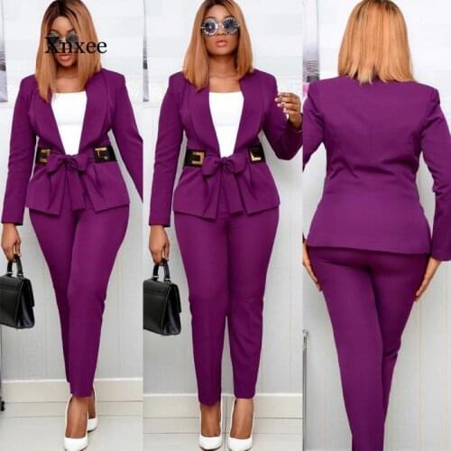 Casual 2 Piece Set Africa Clothes African New Fashion Suit Top and Trousers Super Elastic Party Plus Size for Lady Outfits Cloth