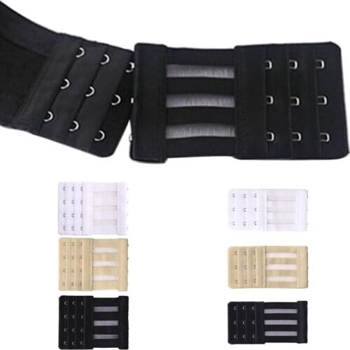 Richkeda Store New 2021 2pcs Women Bra Extender 3 Rows 4 Hooks Bra Extender Underwear Extension Buckle Adjustable Bra Extension