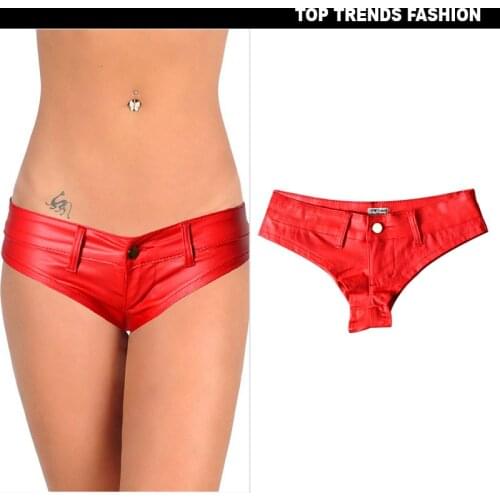 Sexy Shorts Womens Low Waist Short Shorts Pu Mini Shorts 2020