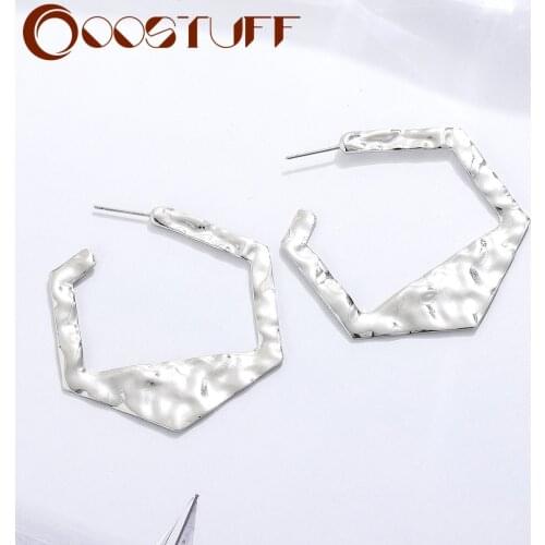 Kpop Gold Silver Color Geometric Stud Earrings Vintage Suspengion Hanging DecorativePendientes Trend Accessories Free Shipping
