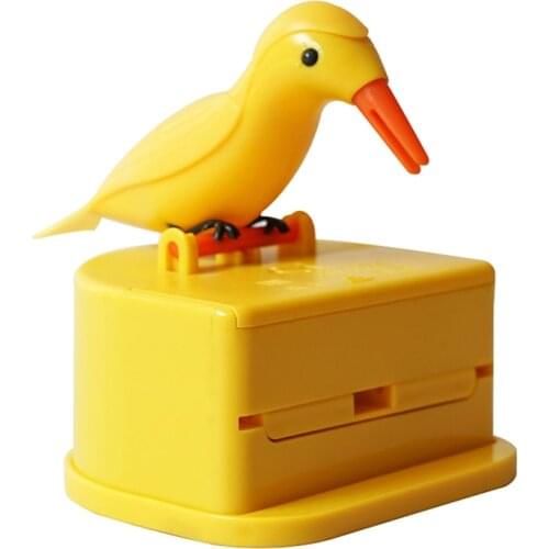 Cute Bird Toothpick Holder Automatic Dispenser Eco-Friendly Container Practical Storage Box Kitchen Accessories Desk Decoration