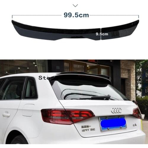 For Hatchback Audi A3 Spoiler 2014-2018 Audi A3 Spoiler ABS plastic Material Car Rear Wing Color Rear Spoiler