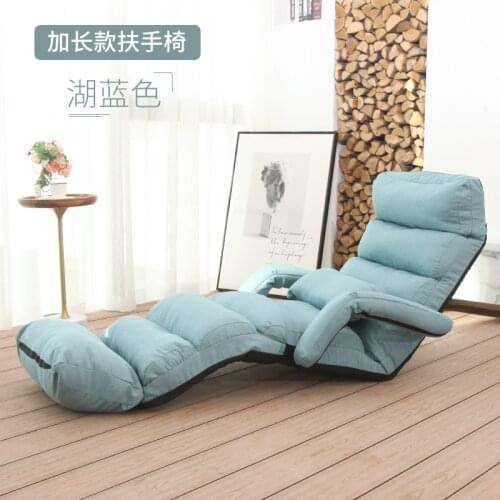 Extra Long Lazy Single Sofa Bean Bag Sofa Tatami Folding Recliner Chair Creative Leisure Sofa Folding Saving&Easy Carry 7 Colors