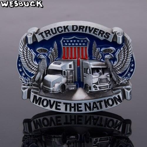 WesBuck Brand Tractor Peacock Pattern Belt Buckle Bronze Metal Pin Buckles Fashion Diy Belts