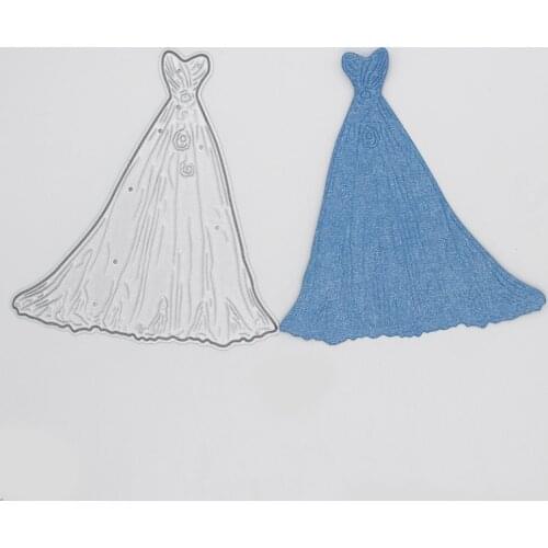 Ladies' evening dress Metal Cutting Dies Stencils for DIY Scrapbooking Decorative Crafts Embossing Paper Cards