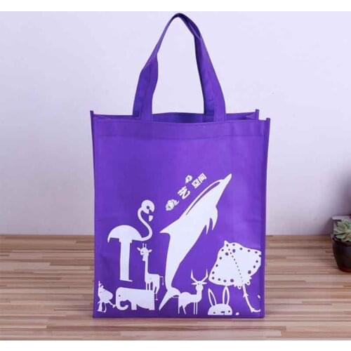 100pcs Custom Logo Printing Non Woven Recycle Bag Promotion Eco-friendly Polypropylene Shopping Bag Tote Pouch Storage Handbag