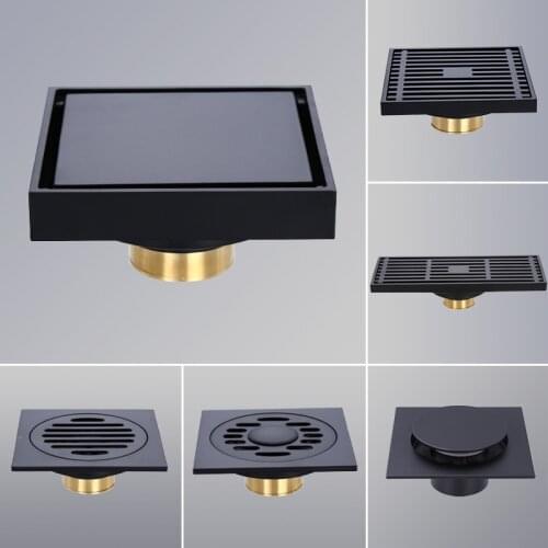 10x10cm/8.3x20cm Copper Deodorant Bathroom Grille Shower Drainage Ditch Floor Drain Garbage G Mesh Filter Floor Drain