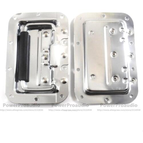 2 Pcs Chrome Recessed Handles For ATA Flight Case Spring Loaded 160mm x 108mm