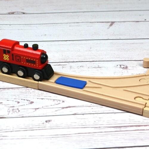 2 pcs Plastic Change Track Rail Single & Double Head Compatible Track Fit Brio Wooden Train Boy/Children Toy