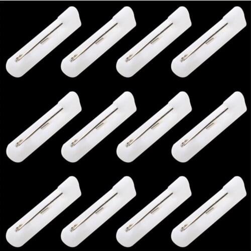 20Pcs/lot Plastic Brooch Base Pin Craft 20mm 30mm White Brooch Pin Base Backs Cabochon Settings For DIY Handmade Jewelry Making