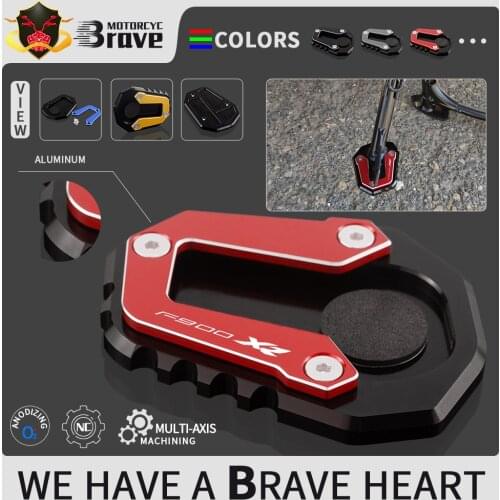 2020 2021 For BMW F900XR Motorbike Kickstand Foot Side Stand Extension Pad Support Plate F 900 XR Accessories F900 900XR