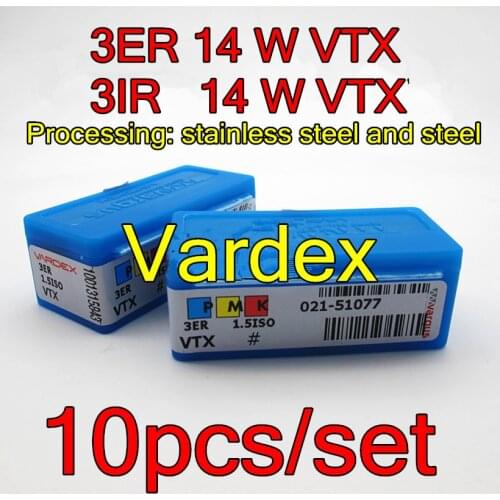 3ER 14 W VTX 3IR 14 W VTX 10pcs/set Vardex Threaded carbide insert Processing: stainless steel and steel