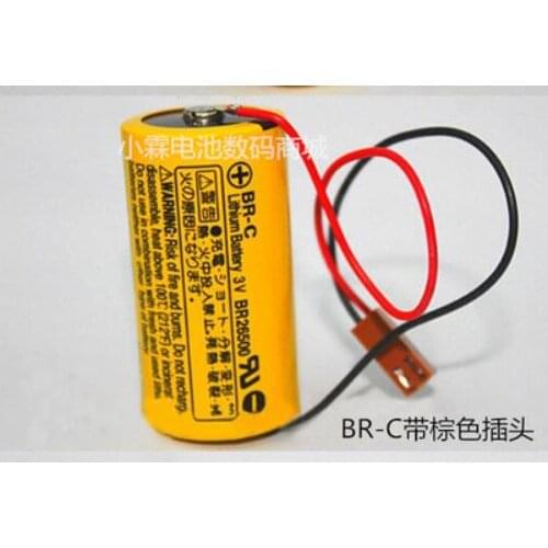 10PCS Brand New BR-C Battery with plug 3V 2200mah PLC FANUC Lithium Batteries bateria free drop shipping