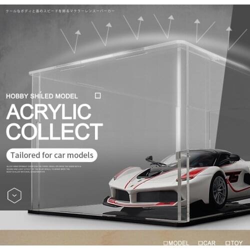 Acrylic Display Box Hand-made PVC Transparent Toy Car 1/18 Toy Car Model Dustproof Display Protection Box Storage Box