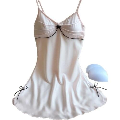 Free Shipping 2016 Summer Style womens Pijamas Night Dress Fashion Female Nightwear Sexy Cute Girls Home Wear Sleepwear Silk