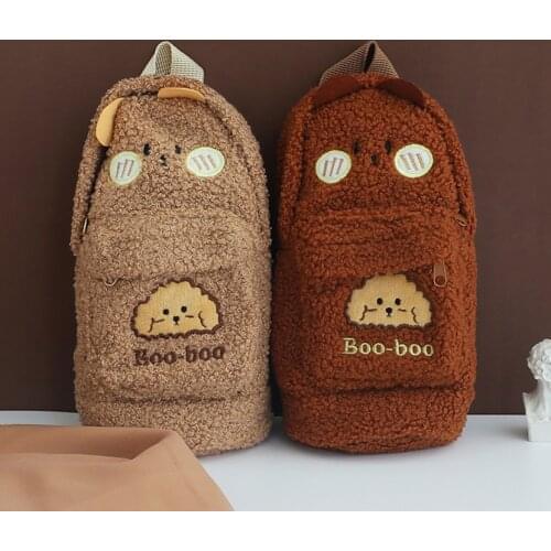 Pencil Case Large Estuche Escolar School Bag Girl Pretty Stationery Creative Pencil Stand Kawaiis Cases Plush School Briefcases