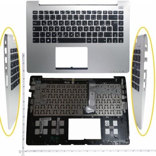 GZEELE New palmrst FOR ASUS S400 S400C S400CA notebook C cover with keyboard bezel upper case silver