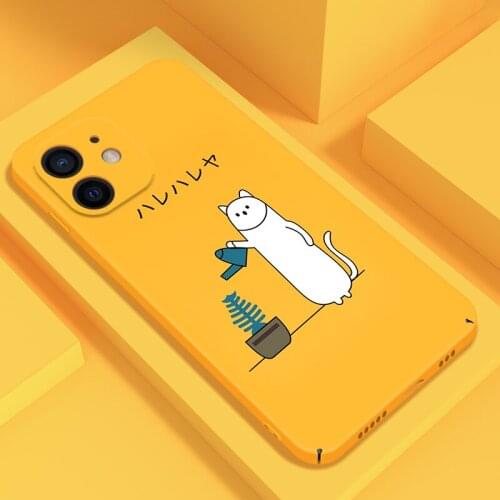 Hard Plastic For iPhone 12 Mini Case Cute Painting For Apple iPhone 11 Pro X XR XS Max 6 6S 7 8 Plus Back Cover Frosted Matte