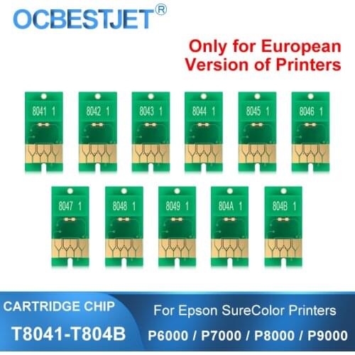 New Version 700ML T8041-T8049 T804A T804B T8041 Ink Cartridge Chip For Epson SureColor P7000 P9000 Printer Chip 11Colors/Set