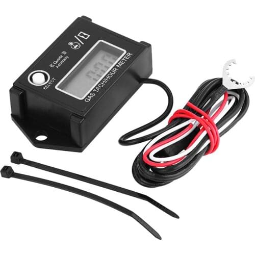 LCD Digital Tachometer Tach/Hour Meter Gauge RPM Tester for 2/4 Stroke Engine Motorcycle Big Promotion