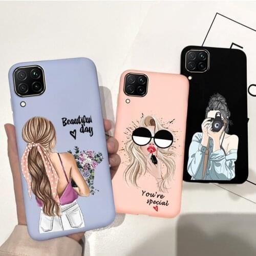Girl 's Phone Case For Huawei P40 lite Case Silicone TPU Back Cover On for Huawei P 40 Lite E p40lite JNY-L21A P40 Lite E Bumper