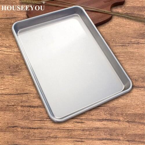 Baking Tray Rectangle Oven Baking Form Aluminium Cake Pan S/L Size Non -Stick Biscuit Cookie Macaroon Pastry Tools Bakeware Set