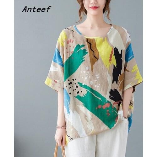 Short sleeve cotton vintage casual loose summer tee t shirt women t-shirt ladies tshirt 2021 tops streetwear clothing