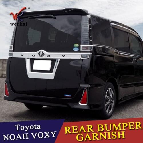 For Toyota Noah Voxy Chrome Rear Bumper Fog Light Lamp Cover 2014 2015 2016 2017 Trim Reflector Foglight Garnish Molding