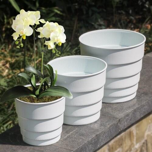 Meshpot Orchid Pot Plastic Planter with Saucers,Flower Plant Pot Garden Pot with Drainage for All House Plants Snake Plants