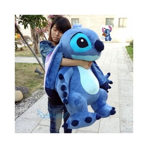 Disney 90CM Lilo & Stitch Fashion Anime Stuffed Plush Dolls Cartoon Doll Toy Baby Kids children Birthday Gifts