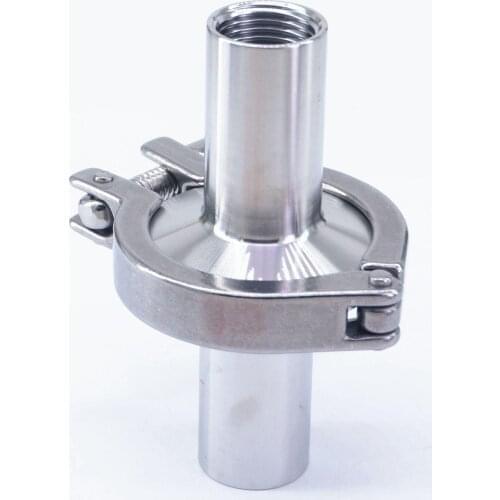 A Kit 1/2" NPT Female x 1.5" Tri Clamp SUS 304 Stainless Steel Sanitary Fitting Union Set For Home Brew Beer