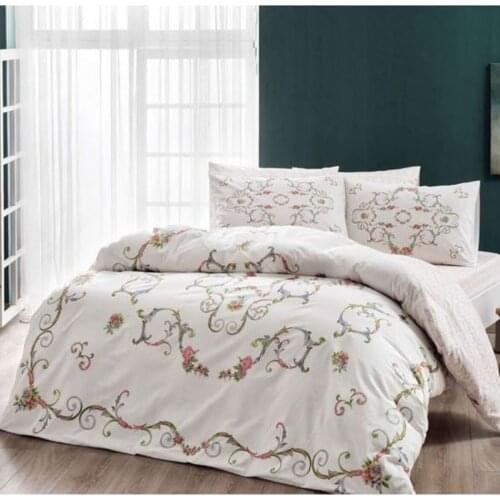 TAC TEXTILE DOUBLE SIZE DUVET COVER SET %100 COTTON HOME TEXTILE DECORATION BEDROOM TEXTILE MILENA SERIES TURKEY TEXTILE