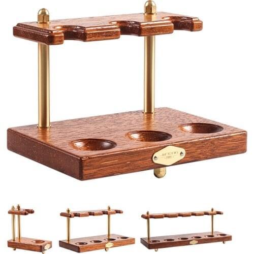 New 1pcs Wooden Tobacco Pipe Stand Rack Display Holder for 6 Smoking Pipes from Solid BeechTree Wood Hand Carved Accessories