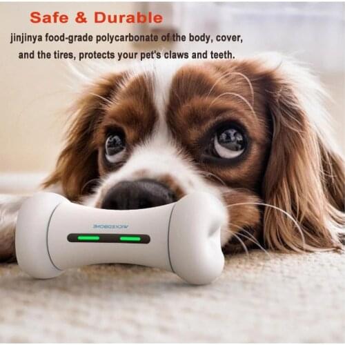 2021 Newly Dog toy Interactive Emotions WICKEDBONE Smart Pet Bone APP Control Pet Silicone Wheels