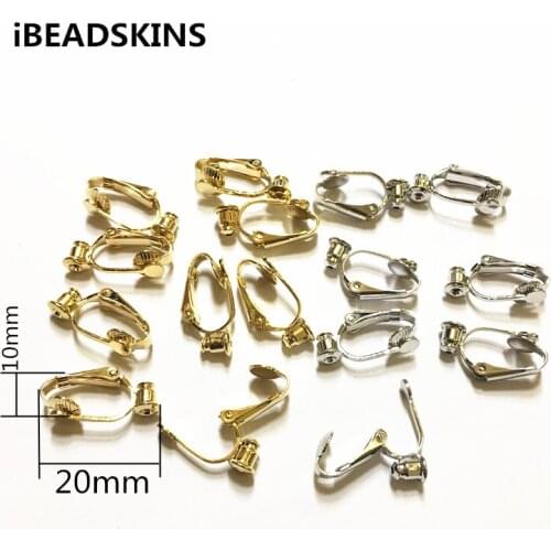 New arrival! copper 20x10mm 50pcs/lot Screw Ear Clip with earplugs for stud earrings/earrings accessories/earring parts DIY